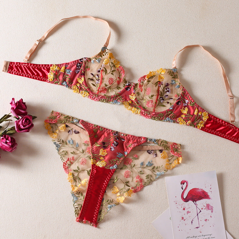 Bloom Lace Embroidered Two-Piece Set