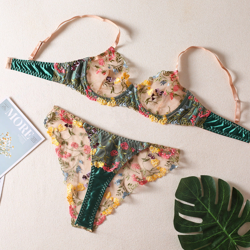 Bloom Lace Embroidered Two-Piece Set