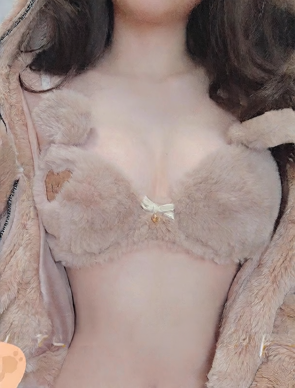 Plush Bear Push-Up Bra and Panty Set