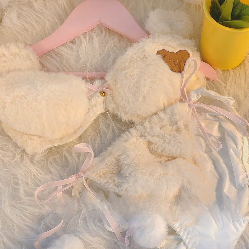 Plush Bear Push-Up Bra and Panty Set